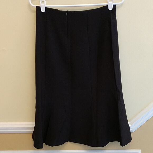 NWT Demure  Rene Lion Black Button Front Skirt Career Office Side Vent sz Large - Picture 4 of 7